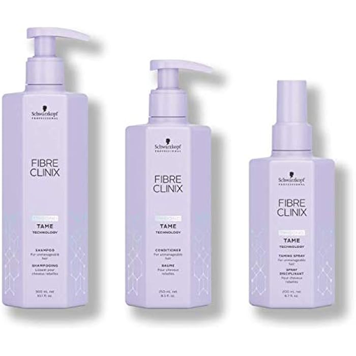 Schwarzkopf Clinix Fibre Tame Technology Unmanageable Hair Shampoo -300ml - Image 2